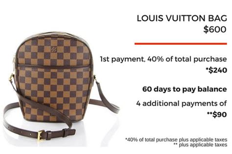 louis vuitton bag financing|Louis Vuitton payment plan.